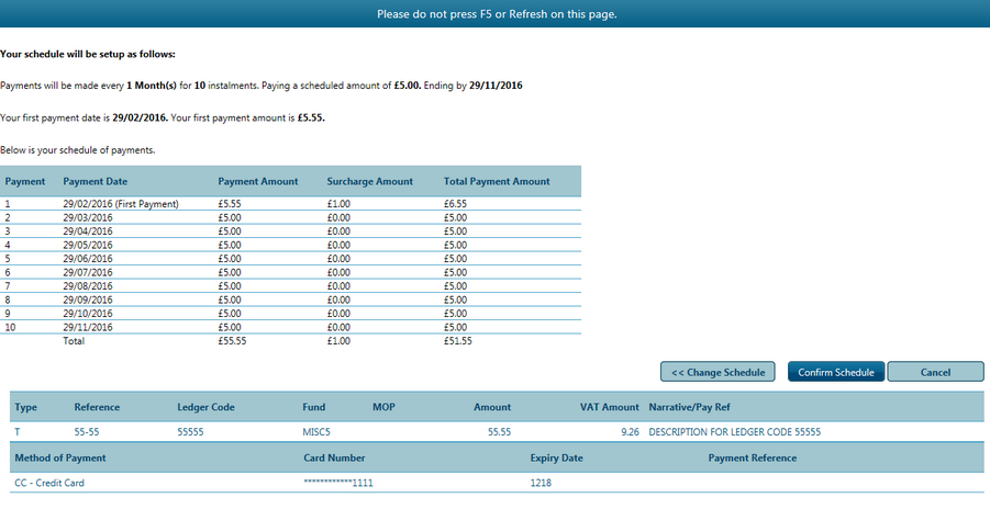 PaymentScheduleScheduleAmountSchedule